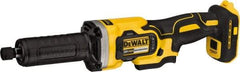 DeWALT - 1/4" Collet, 25,000 RPM, Straight Handle Cordless Angle & Disc Grinder - 20 Volts - Eagle Tool & Supply