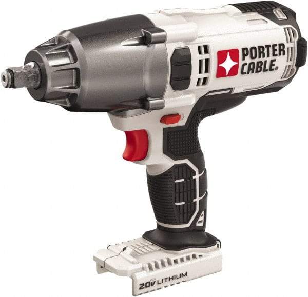 Porter-Cable - 1/2" Drive 20 Volt Mid-Handle Cordless Impact Wrench & Ratchet - 1,700 RPM, 330 Ft/Lb Torque, Lithium-Ion Batteries Not Included - Eagle Tool & Supply