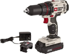 Porter-Cable - 20 Volt 1/2" Chuck Mid-Handle Cordless Drill - 0-350 & 0-1500 RPM, Keyless Chuck, Reversible, 1 Lithium-Ion Battery Included - Eagle Tool & Supply