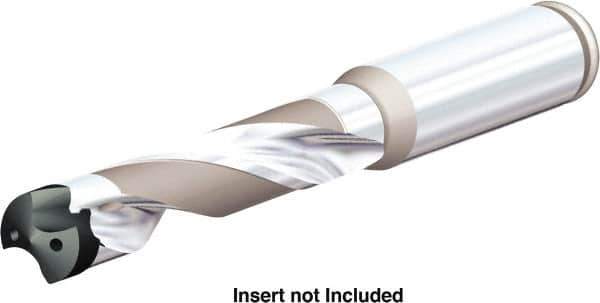 Kennametal - Series KenTIP FS, Head Connection H, 1xD, 10mm Shank Diam, Drill Body - 41mm Drill Body Length to Flange, KTFS Toolholder, 9mm Nose Diam, 69mm OAL, 69mm Drill Body Length, 24.7mm Flute Length, Straight Shank - Eagle Tool & Supply