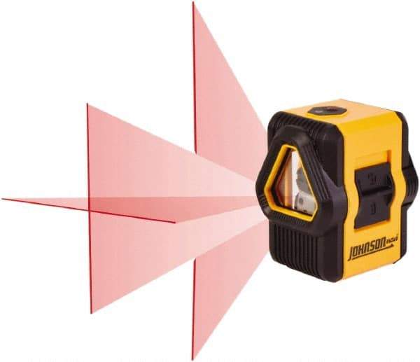 Johnson Level & Tool - 3 Beam 50' Max Range Self Leveling Cross Line Laser - Red Beam, 5/32 at 30' Accuracy - Eagle Tool & Supply