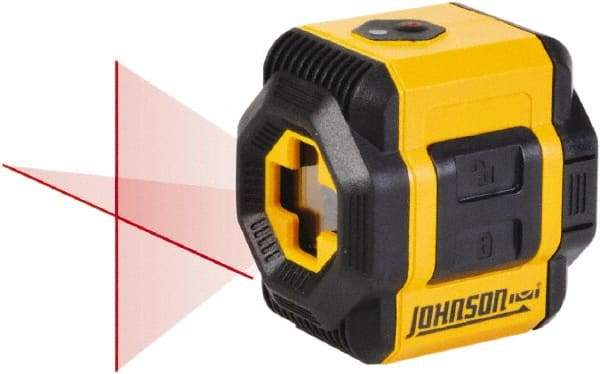 Johnson Level & Tool - 2 Beam 30' Max Range Self Leveling Cross Line Laser - Red Beam, 3/16" at 30' Accuracy - Eagle Tool & Supply