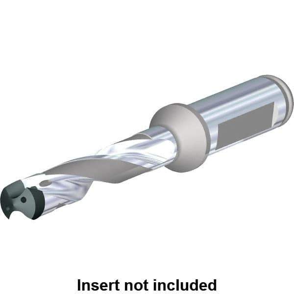 Kennametal - Series KenTIP FS, Head Connection ZD, 12xD, 25mm Shank Diam, Drill Body - 56mm Drill Body Length to Flange, KTFS Toolholder, 25mm Nose Diam, 398mm OAL, 398mm Drill Body Length, 328.5mm Flute Length, Flatted Straight Shank - Eagle Tool & Supply