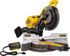 DeWALT - 15 Amp, 120 Volt, 3,800 RPM, 45° Right Double Bevel Sliding Miter Saw - 5/8" Arbor, 12" Blade Diam - Eagle Tool & Supply
