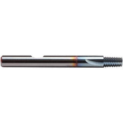 Emuge - 1/8-27 Thread, 1/4" Shank Diam, TiCN Coating, Solid Carbide Straight Flute Thread Mill - 3 Flutes, 2-1/2" OAL - Eagle Tool & Supply
