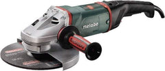 Metabo - 9" Wheel Diam, 6,600 RPM, Corded Angle & Disc Grinder - 5/8-11 Spindle, 15 Amps - Eagle Tool & Supply