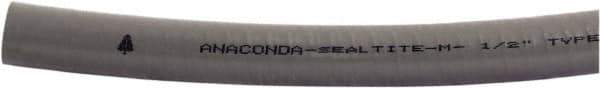 Anaconda Sealtite - 1" Trade Size, 100' Long, Flexible Liquidtight Conduit - Galvanized Steel & PVC, 1" ID, Gray - Eagle Tool & Supply