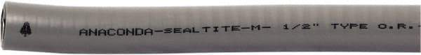 Anaconda Sealtite - 1-1/2" Trade Size, 150' Long, Flexible Liquidtight Conduit - Galvanized Steel & PVC, 1-1/2" ID, Gray - Eagle Tool & Supply