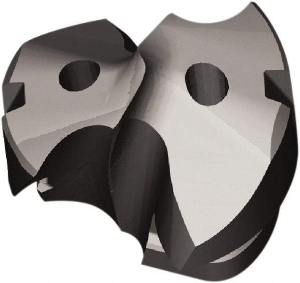 Kennametal - Series KTFS, 8.9mm Diam Grade KCMS15 140° Replaceable Drill Tip - Carbide, AlTiN Finish, G Seat Size, Through Coolant - Eagle Tool & Supply