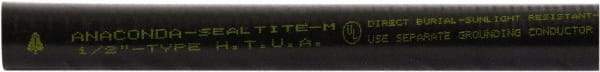 Anaconda Sealtite - 3/8" Trade Size, 800' Long, Flexible Liquidtight Conduit - Galvanized Steel & PVC, 3/8" ID, Black - Eagle Tool & Supply