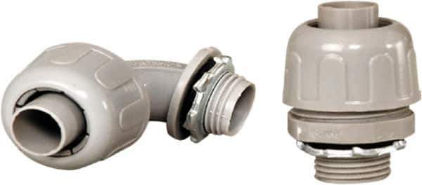 Anaconda Sealtite - 1-1/2" Trade, Nylon Threaded Straight Liquidtight Conduit Connector - Insulated - Eagle Tool & Supply