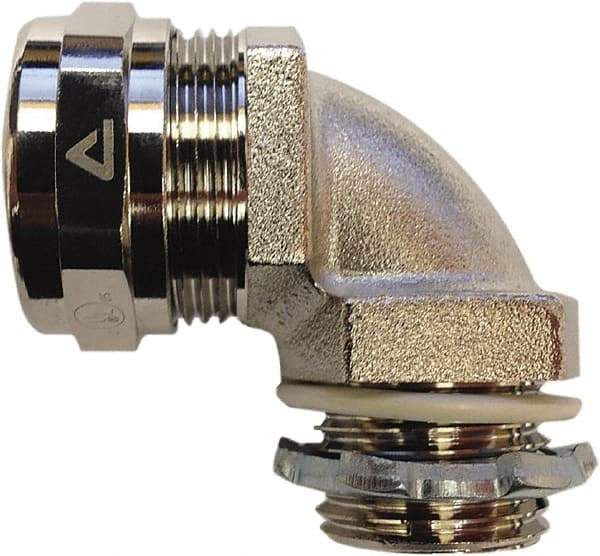 Anaconda Sealtite - 2" Trade, 316 Stainless Steel Threaded 90° Liquidtight Conduit Connector - Partially Insulated - Eagle Tool & Supply