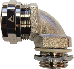 Anaconda Sealtite - 1-1/4" Trade, 316 Stainless Steel Threaded 90° Liquidtight Conduit Connector - Partially Insulated - Eagle Tool & Supply