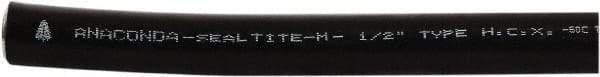 Anaconda Sealtite - 3/8" Trade Size, 800' Long, Flexible Liquidtight Conduit - Galvanized Steel & Rubber, 9.525mm ID, Black - Eagle Tool & Supply