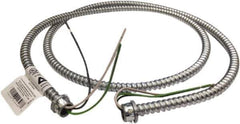 Anaconda Sealtite - 3/8" Trade Size, 6' Long, Flexible Fixture Whip Conduit - Galvanized Steel, 9.525mm ID - Eagle Tool & Supply