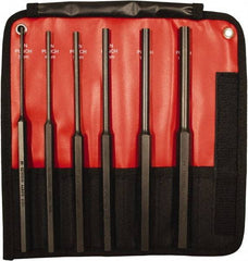 Mayhew - 6 Piece, 3 to 10mm, Pin Punch Set - Hex Shank, Steel, Comes in Kit Bag - Eagle Tool & Supply