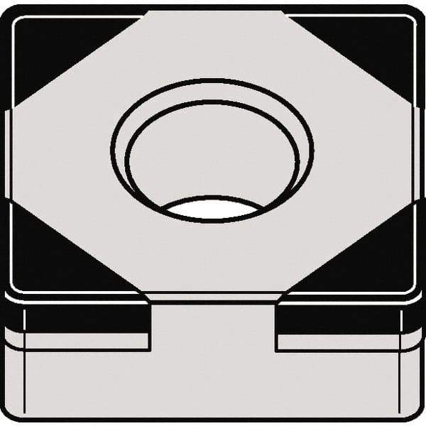 Kennametal - SNGA433 MT Grade KBH10 CBN Turning Insert - 90° Square, 1/2" Inscr Circle, 3/16" Thick, 3/64" Corner Radius - Eagle Tool & Supply
