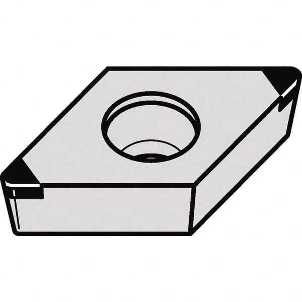 Kennametal - DCGW21.51 MT Grade KBH10 CBN Turning Insert - 55° Diamond, 1/4" Inscr Circle, 3/32" Thick, 1/64" Corner Radius - Eagle Tool & Supply