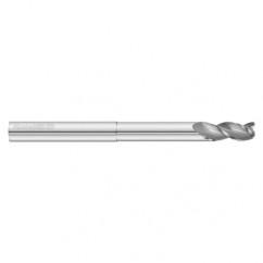 1" Dia. x 6 Overall Length 3-Flute .060 C/R Solid Carbide SE End Mill-Round Shank-Center Cut-Uncoated - Eagle Tool & Supply