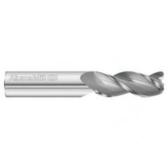 20mm Dia. x 100mm Overall Length 3-Flute 1.5mm C/R Solid Carbide SE End Mill-Round Shank-Center Cut-Uncoated - Eagle Tool & Supply