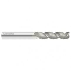 1/2 Dia. x 4 Overall Length 3-Flute .030 C/R Solid Carbide SE End Mill-Round Shank-Center Cut-FC5 - Eagle Tool & Supply