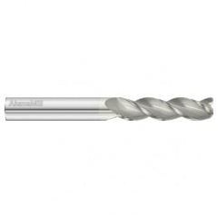 1/2 Dia. x 4 Overall Length 3-Flute .030 C/R Solid Carbide SE End Mill-Round Shank-Center Cut-FC5 - Eagle Tool & Supply