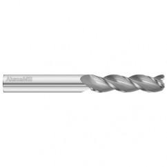 14mm Dia. x 125mm Overall Length 3-Flute 1.5mm C/R Solid Carbide SE End Mill-Round Shank-Center Cut-Uncoated - Eagle Tool & Supply