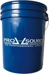 PRO-SOURCE - 5 Gal, 14.5669" High, Polypropylene Round Blue Single Pail - Handle Included, 11-7/16" Top Length x 11-7/16" Top Diam - Eagle Tool & Supply