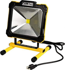 Value Collection - 120 Volt, 50 Watt, Electric, LED Portable Floor Work Light - 6' Cord, 1 Head, 5,000 Lumens, Aluminum - Eagle Tool & Supply