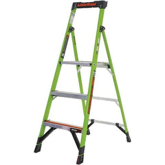 Little Giant Ladder - 3 Steps, 5' High, Type IAA Rating, Fiberglass Step Ladder - 375 Lb Capacity, 20-1/2" Base Width - Eagle Tool & Supply