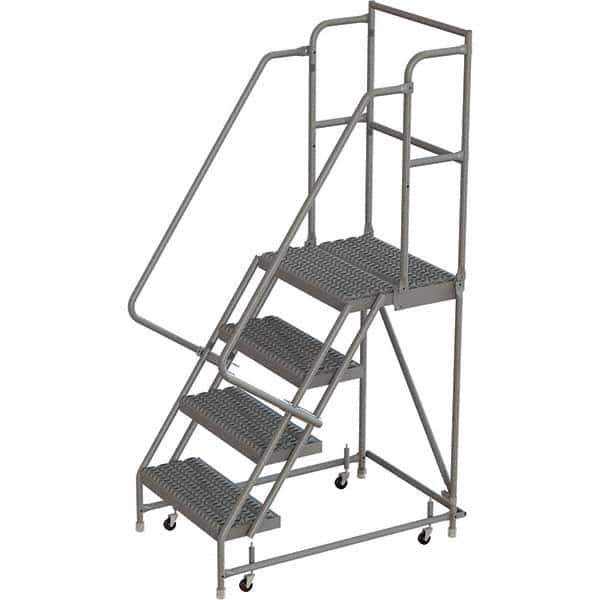 TRI-ARC - Rolling & Wall Mounted Ladders & Platforms Type: Rolling Warehouse Ladder Style: Rolling Platform Ladder - Eagle Tool & Supply