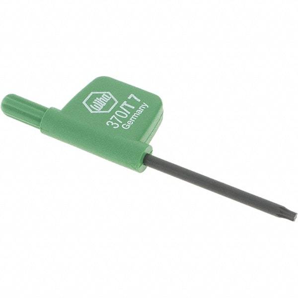 Wiha - T7 Torx Key - Flag-Style, 35mm Length Under Head, 2.6" OAL - Eagle Tool & Supply