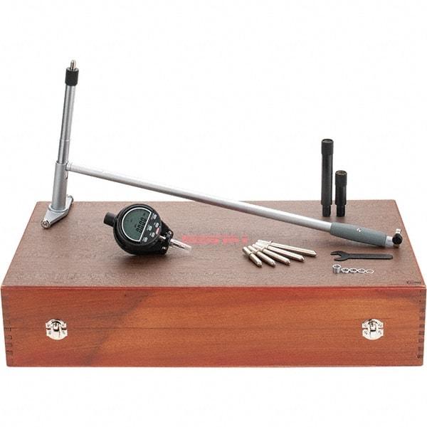 SPI - 250 to 400mm, 400mm Deep, Electronic Bore Gage - Up to 0.018mm Accuracy, 0.002mm Resolution, Data Output, Includes Indicator - Eagle Tool & Supply