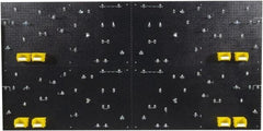 Triton - 24" Wide x 48" High Peg Board Kit - 4 Panels, 96 Hooks, Polyethylene, Black - Eagle Tool & Supply