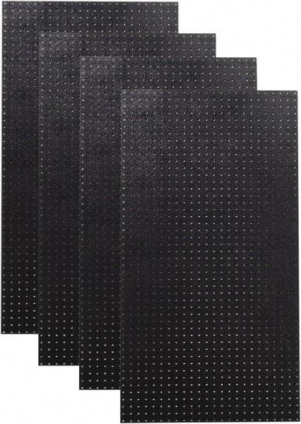 Triton - 24" Wide x 48" High Peg Board Storage Board - 4 Panels, Polyethylene, Black - Eagle Tool & Supply