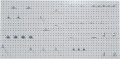 Triton - 24" Wide x 48" High Peg Board Kit - 1 Panel, 36 Hooks, Polypropylene, White - Eagle Tool & Supply