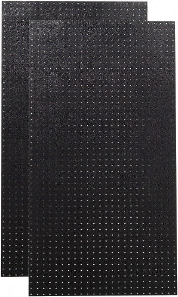 Triton - 24" Wide x 48" High Peg Board Storage Board - 2 Panels, Polyethylene, Black - Eagle Tool & Supply