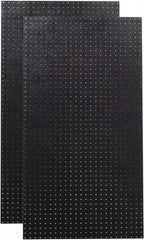 Triton - 24" Wide x 48" High Peg Board Storage Board - 2 Panels, Polyethylene, Black - Eagle Tool & Supply