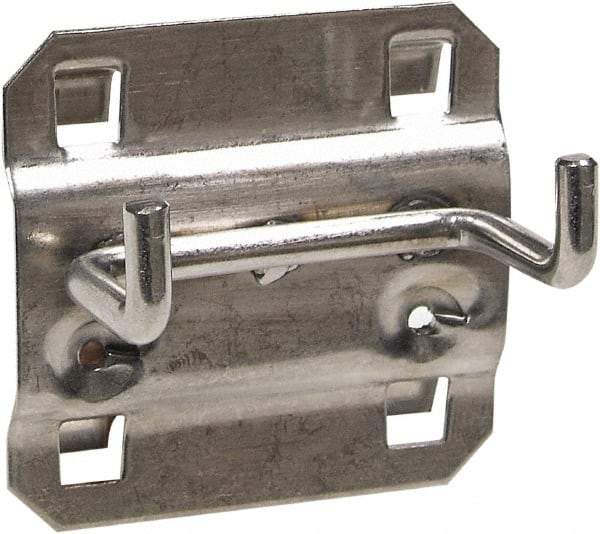 Triton - 2.2" Wide x 2.2" High Peg Board Kit - 3 Hooks, Stainless Steel, Stainless Steel - Eagle Tool & Supply