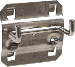 Triton - 2.2" Wide x 2.2" High Peg Board Kit - 3 Hooks, Stainless Steel, Stainless Steel - Eagle Tool & Supply