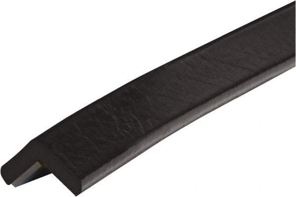 PRO-SAFE - 39" Long, Polyurethane Foam Type E Corner Guard - Black, 1" High x 2" Wide Side - Eagle Tool & Supply