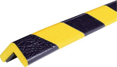 PRO-SAFE - 39" Long, Polyurethane Foam Type E Corner Guard - Black/Yellow, 1" High x 2" Wide Side - Eagle Tool & Supply