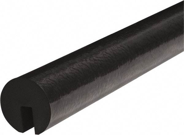 PRO-SAFE - 39" Long, Polyurethane Foam Type B+ Edge Guard - Black, 1" High x 2" Wide Side - Eagle Tool & Supply
