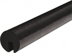 PRO-SAFE - 39" Long, Polyurethane Foam Type B+ Edge Guard - Black, 1" High x 2" Wide Side - Eagle Tool & Supply