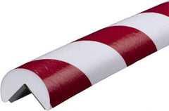 PRO-SAFE - 39" Long, Polyurethane Foam Type A Corner Guard - Red/White, 1" High x 2" Wide Side - Eagle Tool & Supply