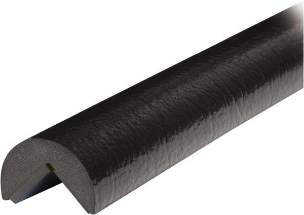 PRO-SAFE - 39" Long, Polyurethane Foam Type A Corner Guard - Black, 1" High x 2" Wide Side - Eagle Tool & Supply