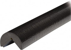 PRO-SAFE - 39" Long, Polyurethane Foam Type A Corner Guard - Black, 1" High x 2" Wide Side - Eagle Tool & Supply