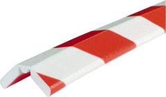 PRO-SAFE - 197" Long, Polyurethane Foam Type W Bumper Guard - Red/White, 1" High x 2" Wide Side - Eagle Tool & Supply