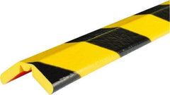 PRO-SAFE - 39" Long, Polyurethane Foam Type W Bumper Guard - Black/Yellow, 1" High x 2" Wide Side - Eagle Tool & Supply