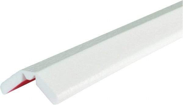 PRO-SAFE - 197" Long, Polyurethane Foam Type W Bumper Guard - White, 1" High x 2" Wide Side - Eagle Tool & Supply